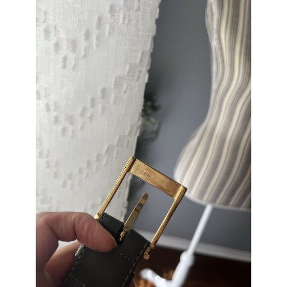 YSL Vintage Women's Gray Solid Brass Belt Buckle 36 Inches 90 Centimeters - Picture 3 of 7